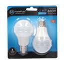 Pack 2 bombillas estandar LED 9W E27 6000K - 8u caja exp