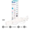 Base múltiple inteligente 4T + 2 USB + tipo C (3x1.5mm) 1,5M