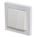 Embellecedor empotrar recto para 1modulo/hueco Blanco