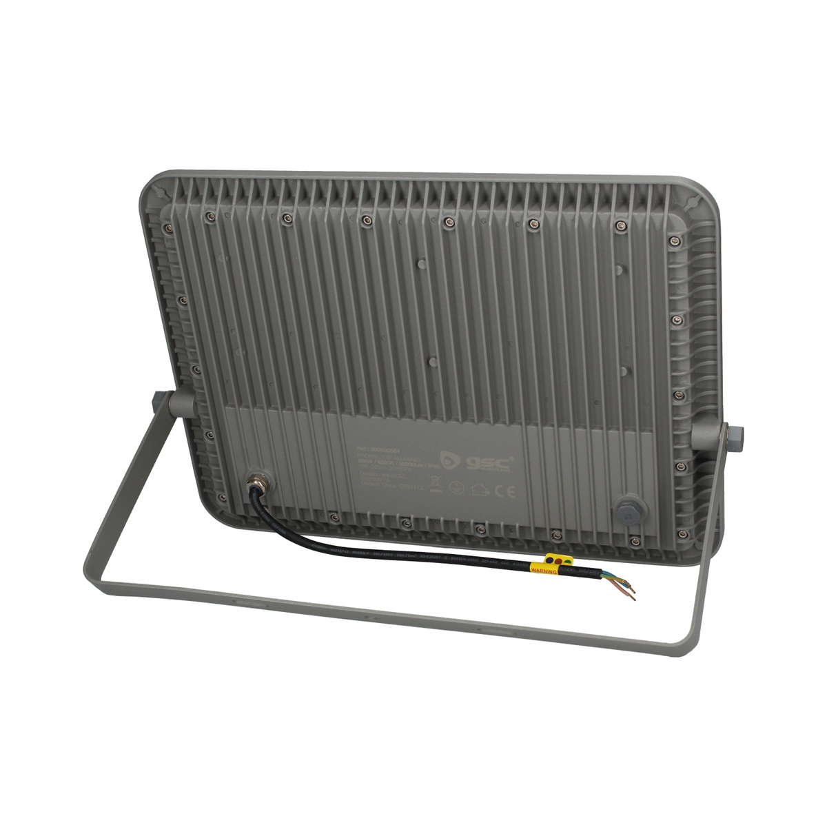 Proyector aluminio LED 200W 6500K IP65 Gris