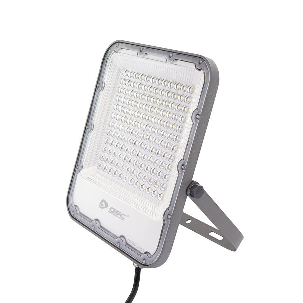 Proyector aluminio LED 100W 6500K IP65 Gris