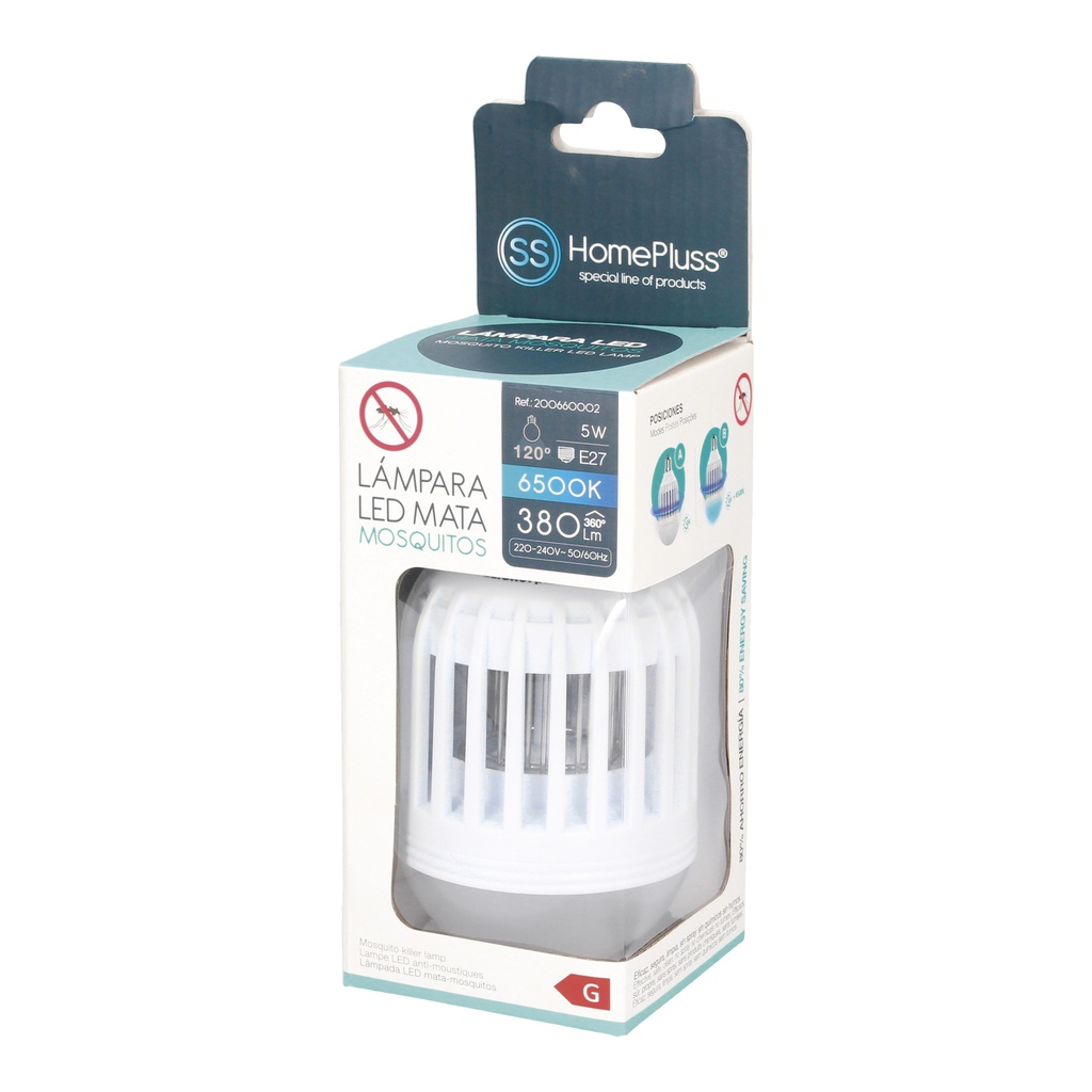 Lámpara LED mata mosquitos 5W E27 6500K