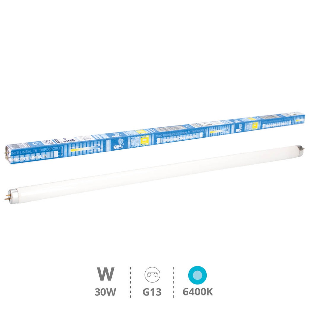Tubo Fluorescente T8 Trifosforo 30W G13 6400K 900mm