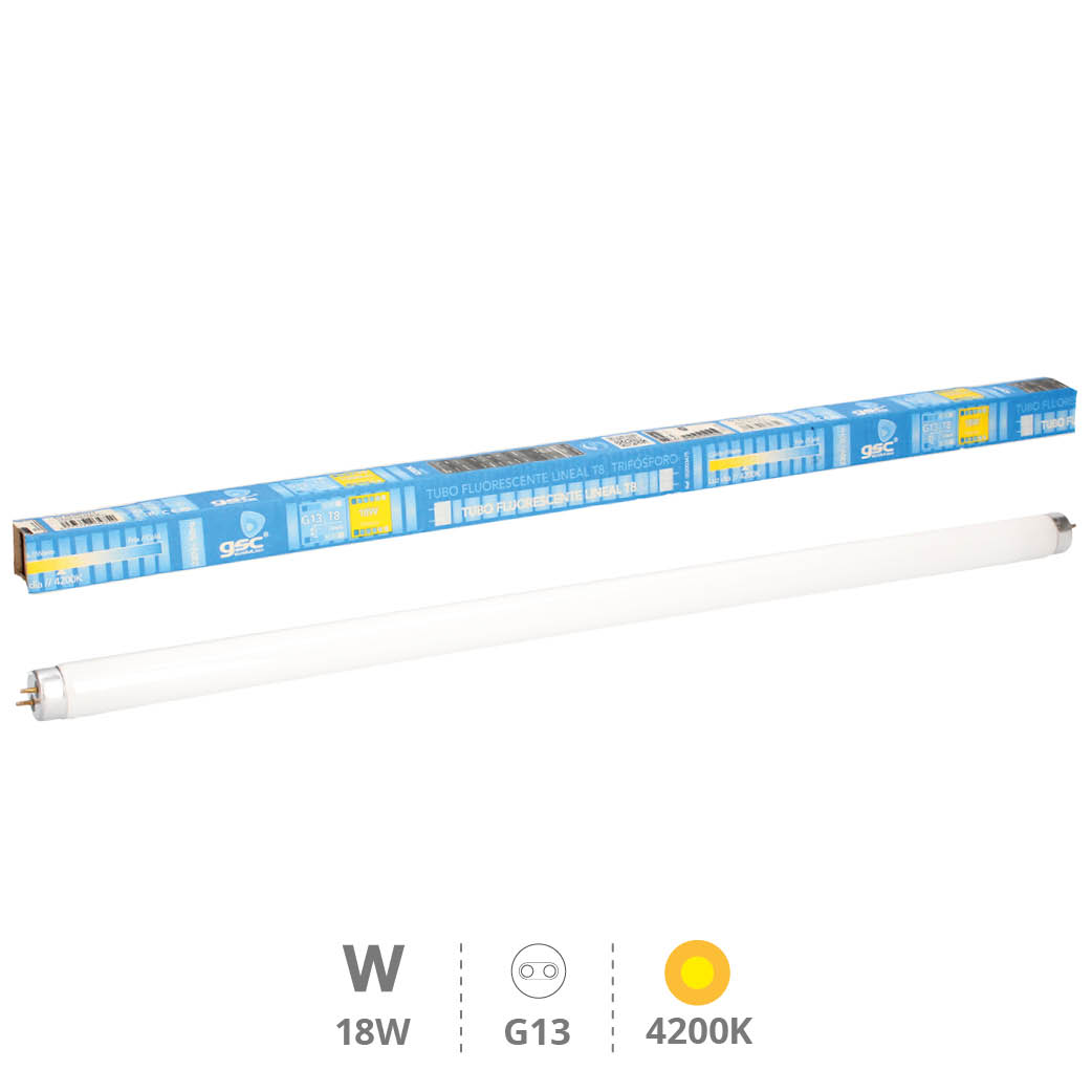 Tubo Fluorescente T8 Trifosforo 18W G13 4200K 604mm