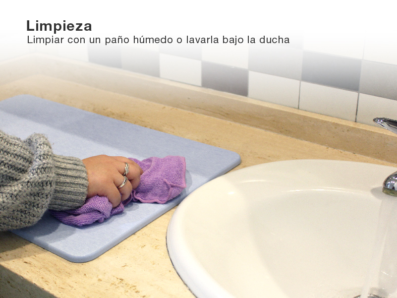 LaCyan Alfombra de Baño de Diatomita Antideslizante de Secado