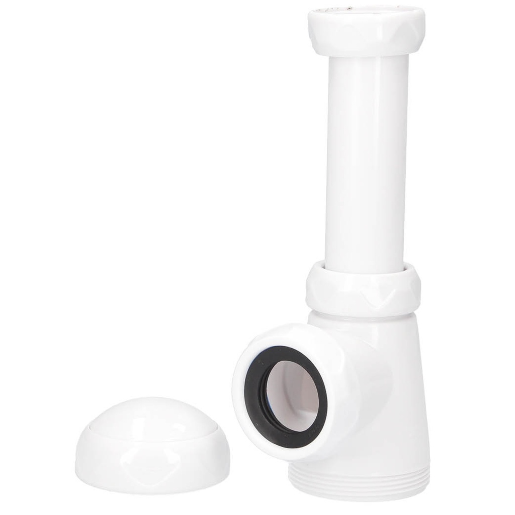Sifón botella corto extensible salida Ø40mm reductora Ø32mm racor 1" 1/4