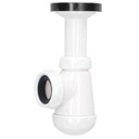 Sifón botella corto extensible salida Ø40mm reductora Ø32mm válvula lavabo - bidet