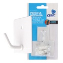 Pack 3 Perchas medianas adhesivas 26x43mm Blancas