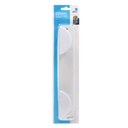 Percha acero inox.+ doble pomo abs blanco 280x50mm