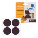 Set 4 fieltros adhesivos redondos Ø38mm - Marron