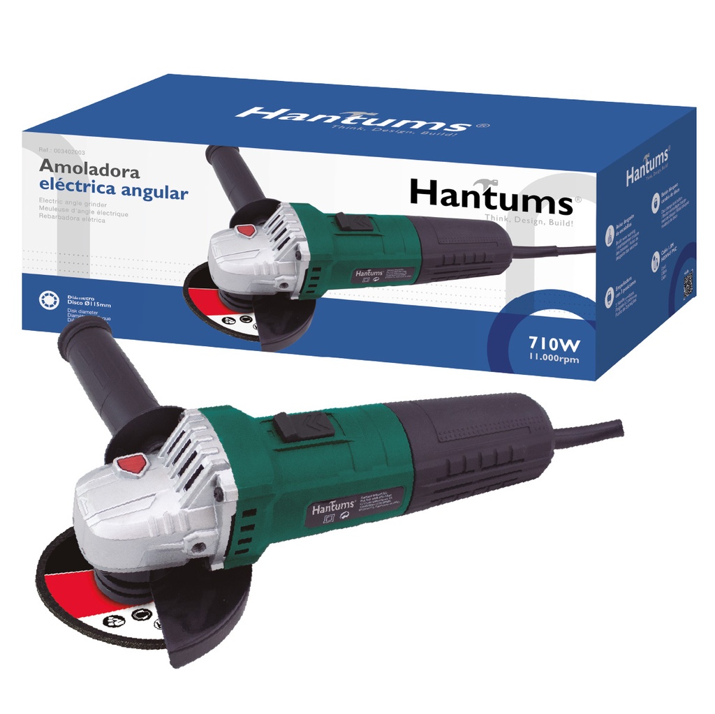 Amoladora angular eléctrica 11000 rpm 710W