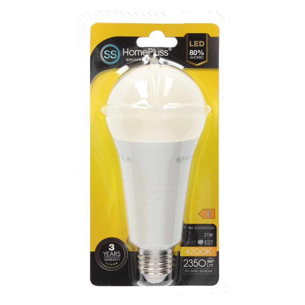Bombilla LED estándar 21W E27 4200K - 6u caja exp