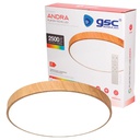 Plafón techo LED Andra redondo 24W 3000K a 6500K IP44 regulable Efecto madera