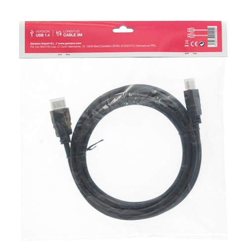 Cable conexión HDMI a HDMI  Negro 1.4 / 3M