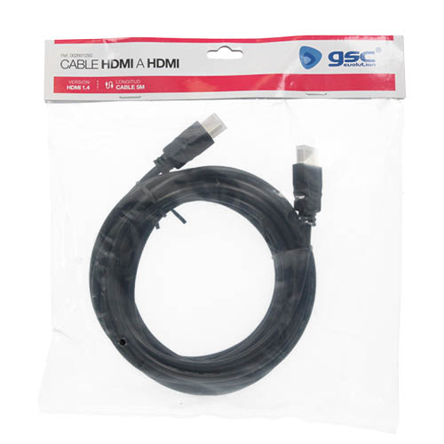 Cable conexión HDMI a HDMI  Negro 1.4 / 5M