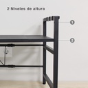 Estante organizador de cocina Negro