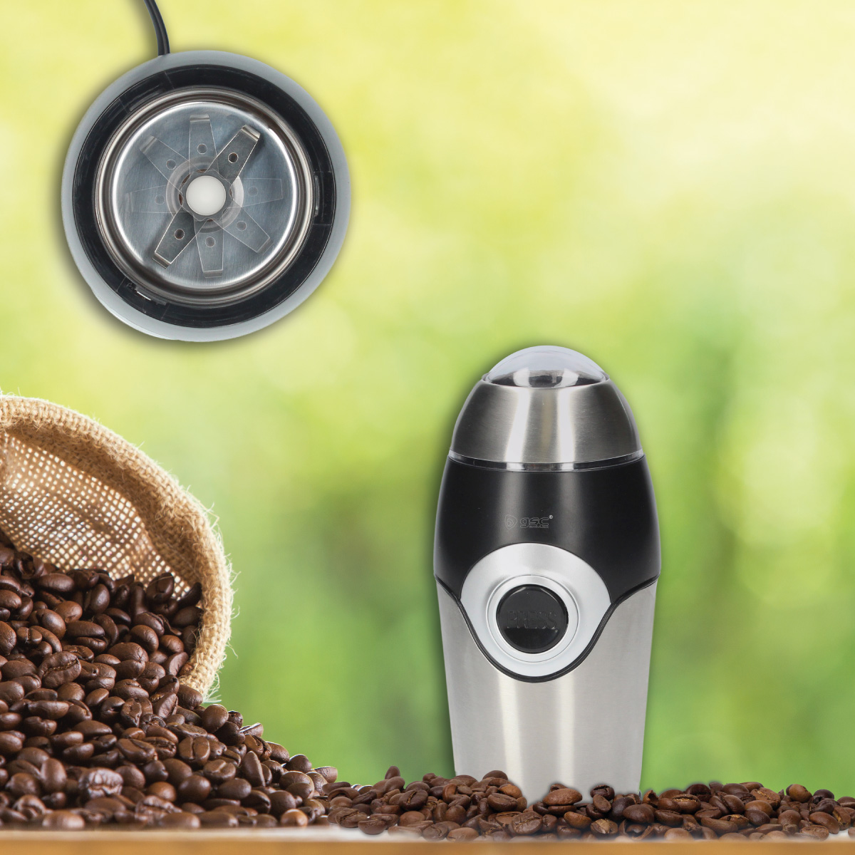 Molinillo eléctrico de hierba para molinillo de café en grano de 200W y  300ML