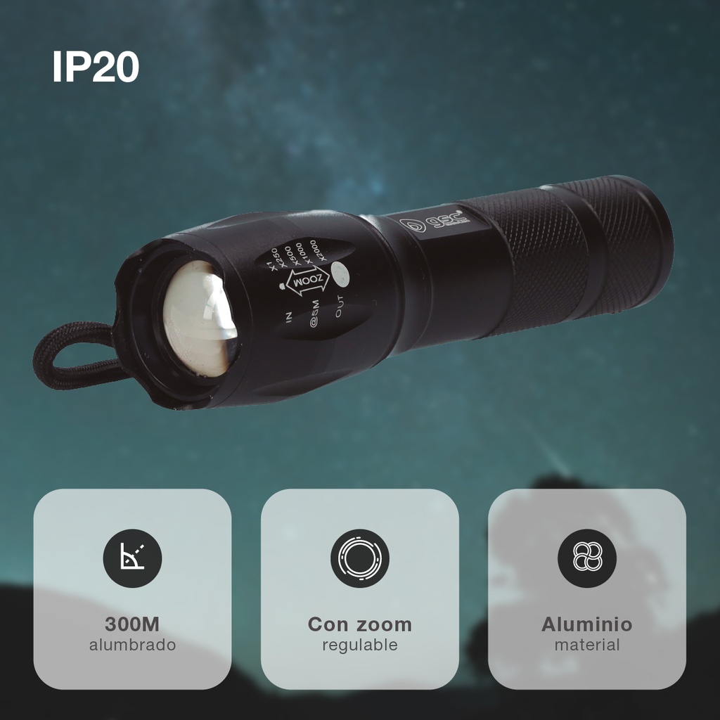 Linterna LED de mano 10W - 12uds caja exp