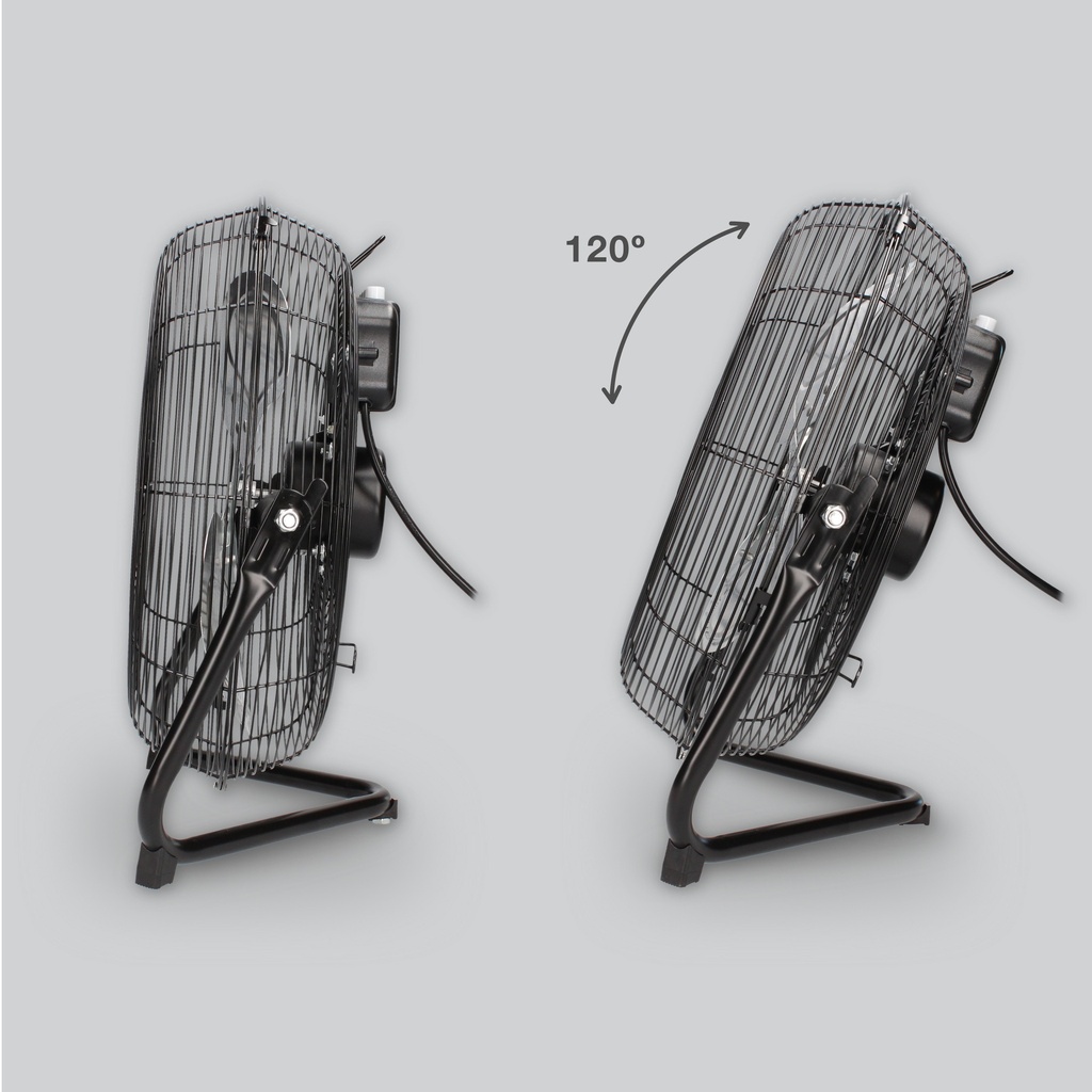 Ventilador metálico de suelo 40cm 70W Negro