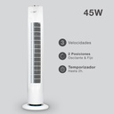 Ventilador de torre oscilante 45W Blanco