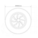 Ventilador de techo Box Fan con mando 22' CCT regulable Blanco