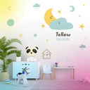 Luz de noche infantil LED Panda 2,5W RGB + luz día batería recargable Blanco
