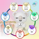 Luz de noche infantil LED Koala 2,5W RGB + luz día batería recargable Blanco