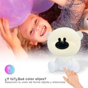 Luz de noche infantil LED Osito 2,5W RGB + luz día batería recargable Blanco