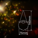 Gnomo de navidad LED Nefti 16cm 2xLR44 Rojo y blanco - 12u caja exp