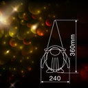 Gnomo de navidad LED sentado Hagin 36cm 2xCR2032 Rojo y gris