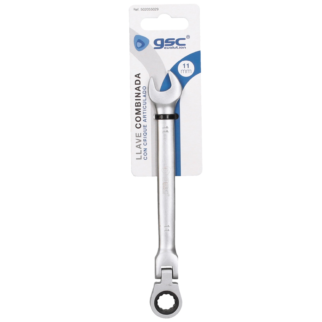 Llave combinada con crique articulado CR-V 11mm