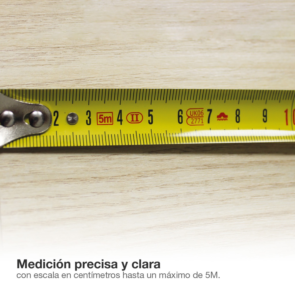 Cinta metrica Goma+ Iman+1 Boton Parada 19mm-5M