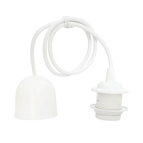 Lámpara colgante Cuval E27 1M Blanco