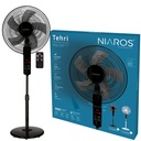 Ventilador de pie con mando y temporizador 43cm 30W motor DC Negro