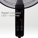 Ventilador de pie con mando y temporizador 43cm 30W motor DC Negro