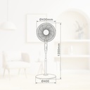 Ventilador de pie con mando y temporizador 43cm 30W motor DC Negro
