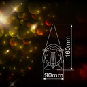 Gnomo de navidad LED de pie Sicco 16cm 2xLR44 Rojo y blanco - 12u caja exp