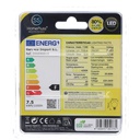 Bombilla LED esférica 7,5W E14 4200K - 12u caja exp