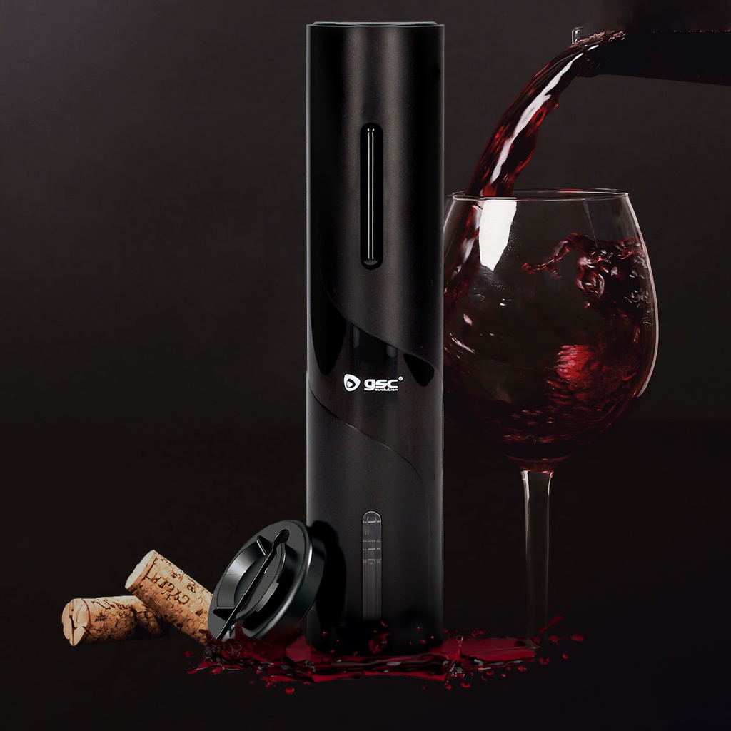 Set sacacorchos automático con tapón de vacío y servidor de vino
