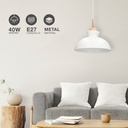 Lámpara de techo colgante Serie Sompara E27 Ø280mm Blanco
