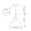 Lámpara de techo colgante Serie Sompara E27 Ø280mm Blanco