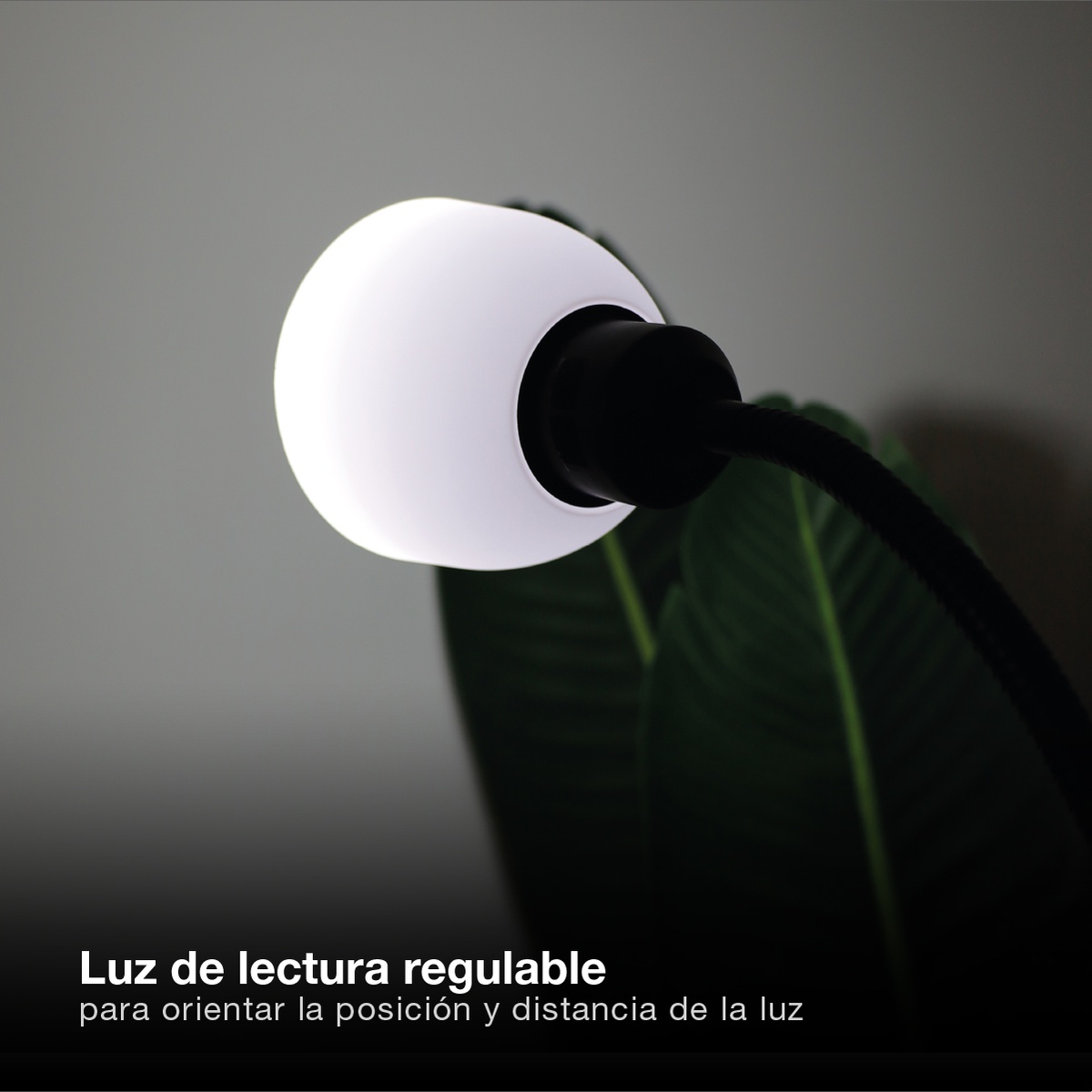Lámpara de pie Serie Nawis 1760mm E27 con luz de lectura E14 Negro