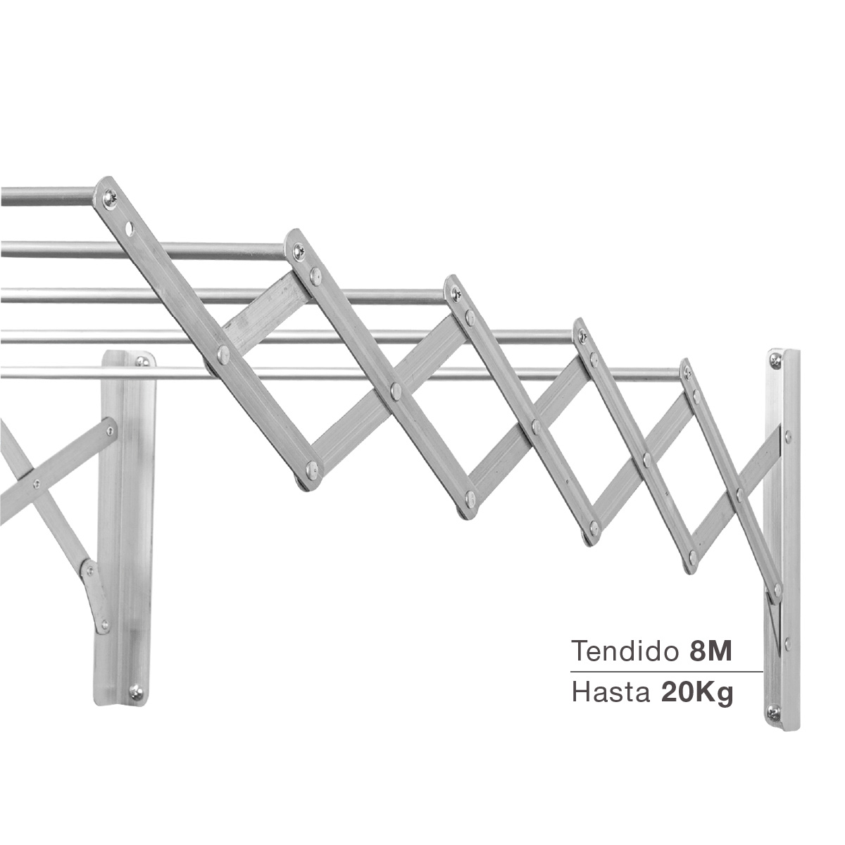 Tendedero extensible pared ABS 700 mm