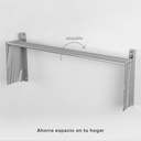 Tendedero extensible pared Bisalla 120cm con 5 barras de tendido