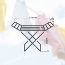 Tendedero plegable Manma 2 alas de aluminio 176x55x92cm