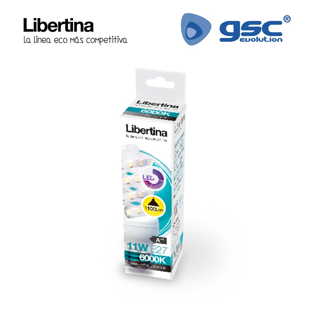 Lampara espiral LED 11W E27 6000K - Libertina