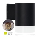 Aplique pared Serie Meluco 1 luz GU10 Max. 35W IP54 Negro