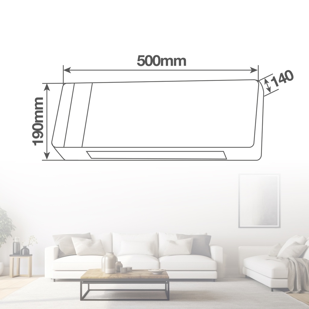 Calefactor split de pared 2000W para baños IPX2
