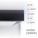 Panel superficie LED rectangular Kisongo 40W 4200K Negro