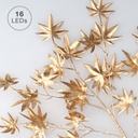 Rama decorativa LED de hojas de arce doradas 0,70M Luz cálida